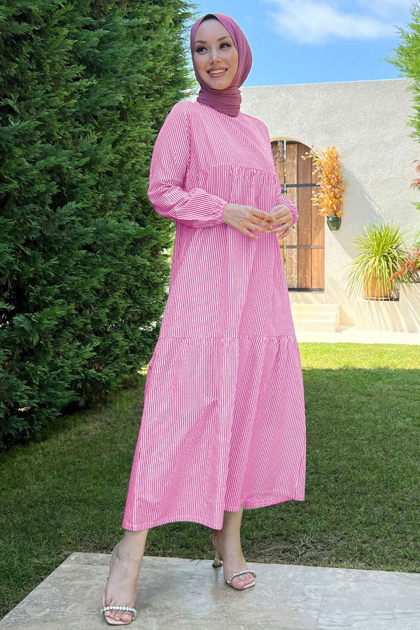 Elbise Fuşya - 10415