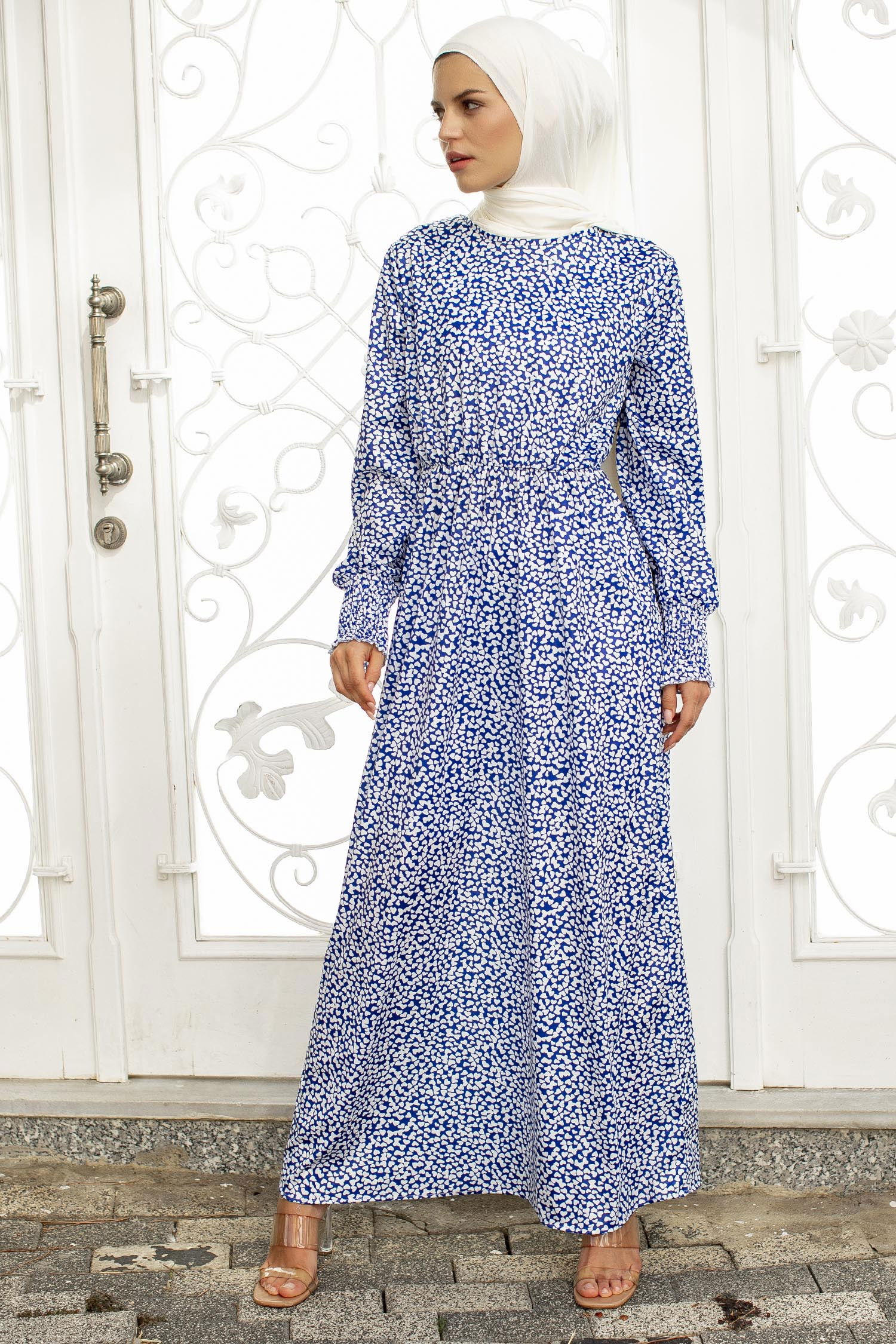 Saten Elbise Mavi - 10421 MAVİ