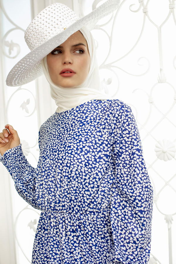 Saten Elbise Mavi - 10421 MAVİ