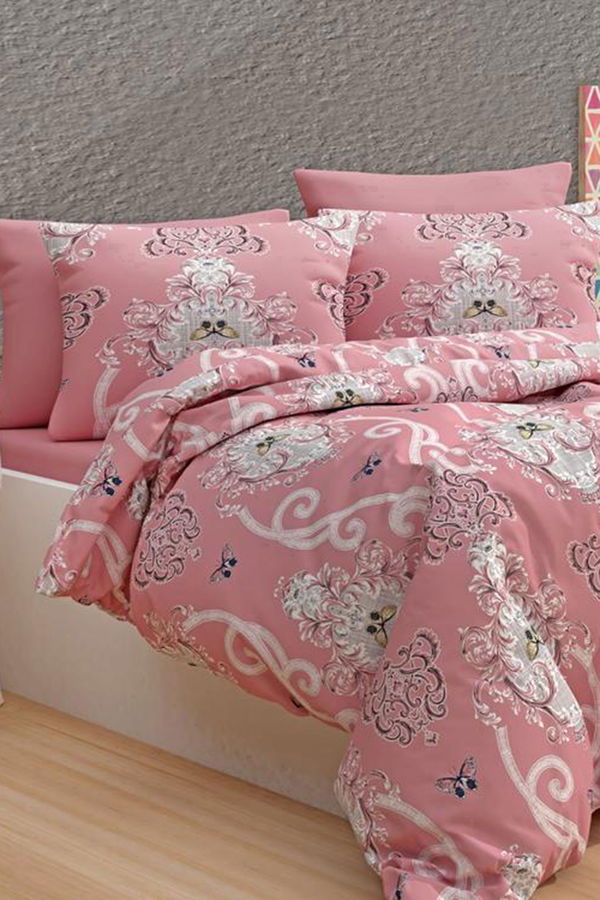 Pembe Çift Kişilik Nevresim Seti  - 21181 PEMBE