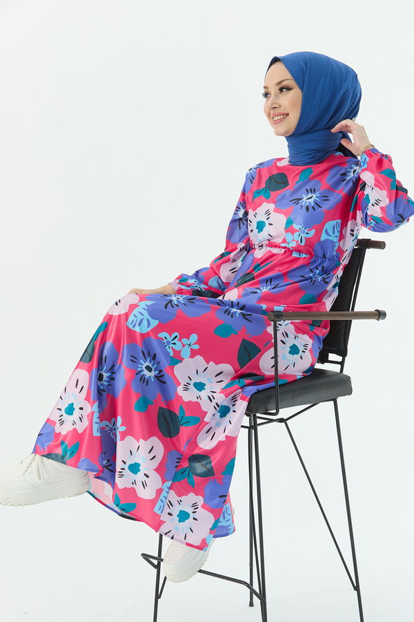 Elbise Fuşya - 10361