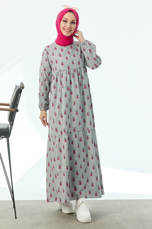 Elbise Fuşya - 10554