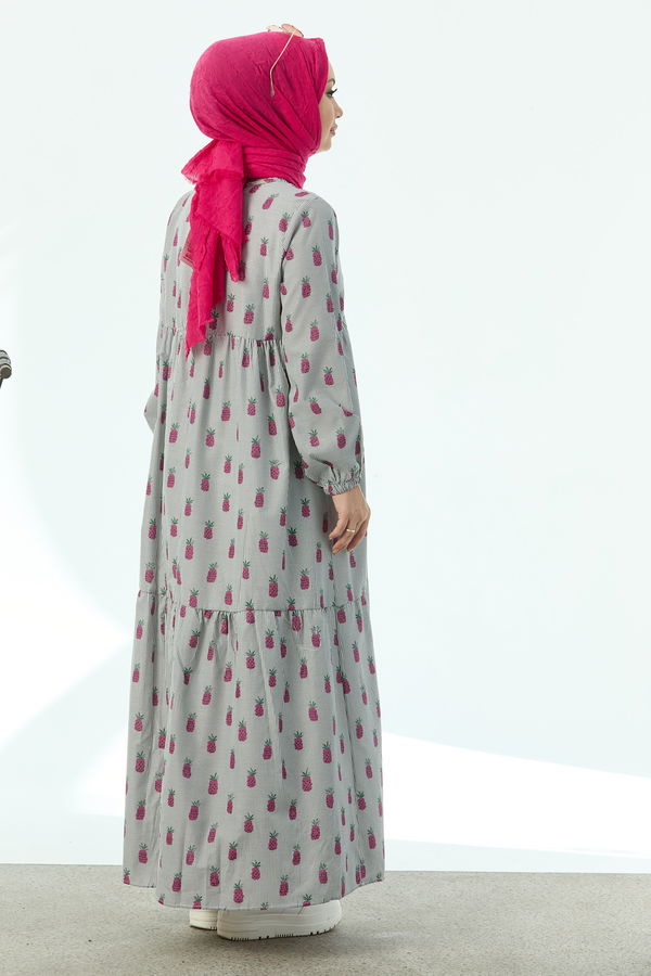 Elbise Fuşya - 10554
