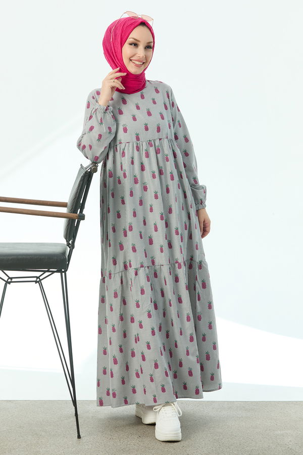 Elbise Fuşya - 10554