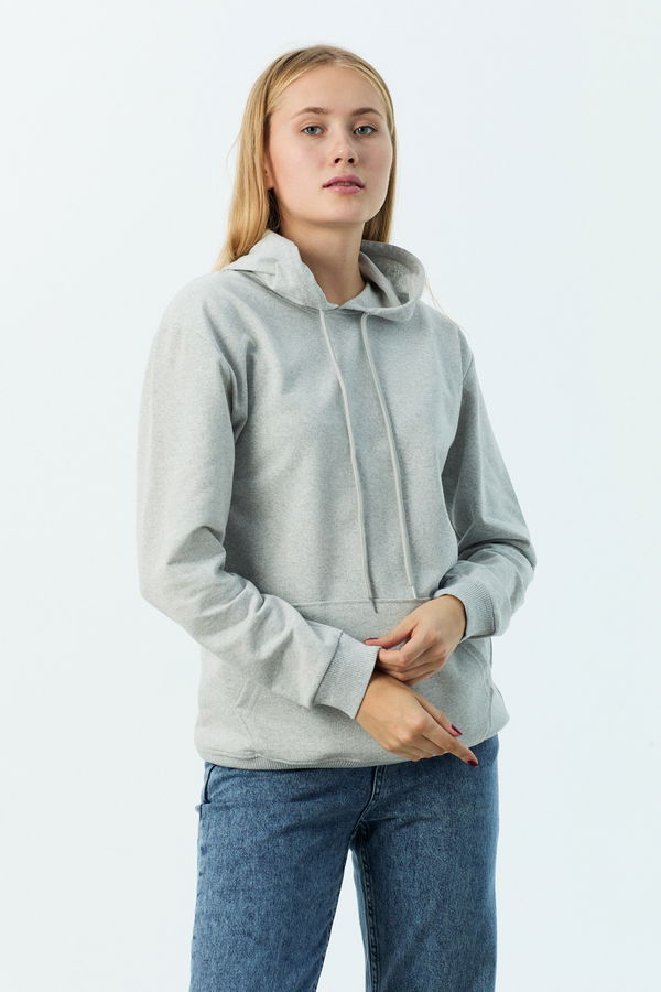 Kapşonlu Sweat Gri - 21572 GRİ