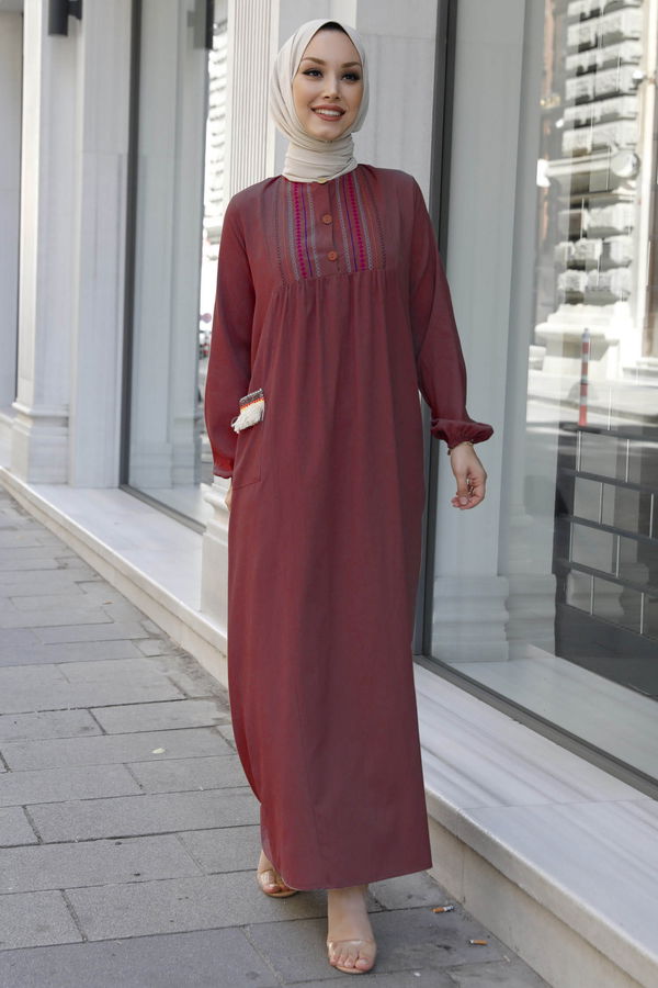 Elbise Bordo - 10317 BORDO