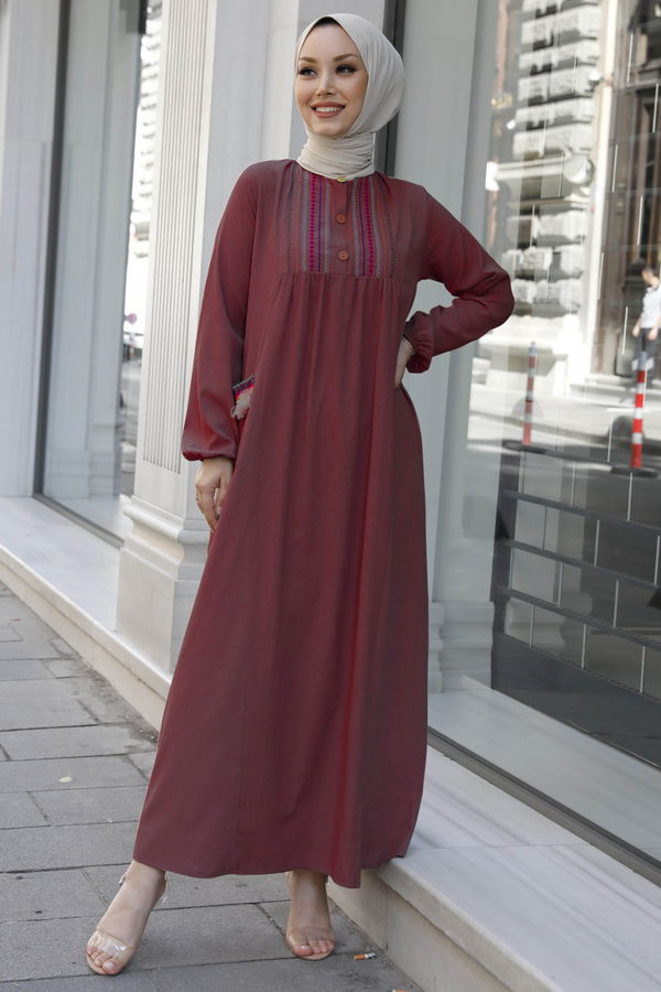 Elbise Bordo - 10317 BORDO