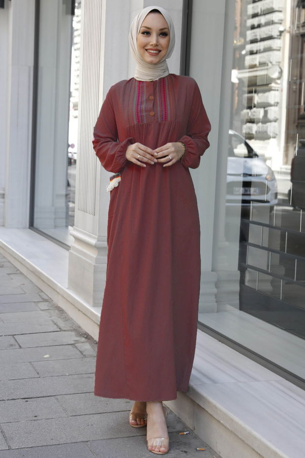 Elbise Bordo - 10317 BORDO