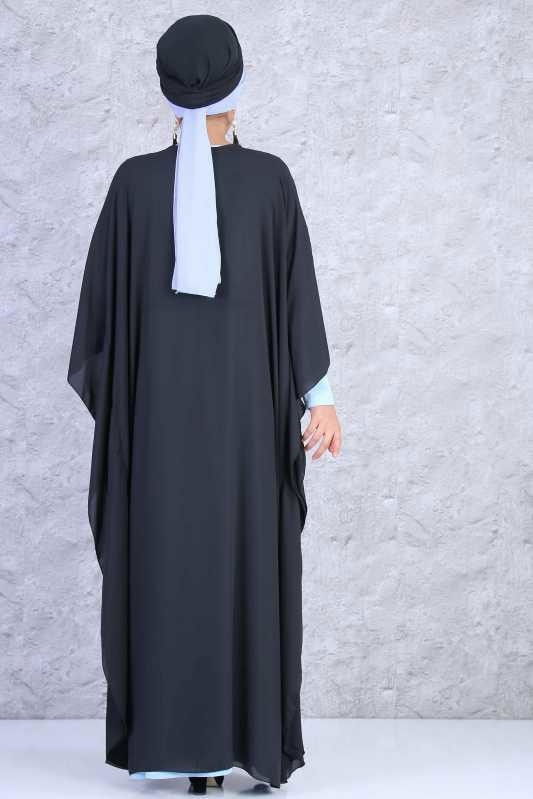 Erkek Çocuk Siyah (2 Parça) Yarasa Tunik Elbise Kombin - Siyah Bebe Mavi 02 0817 - 817