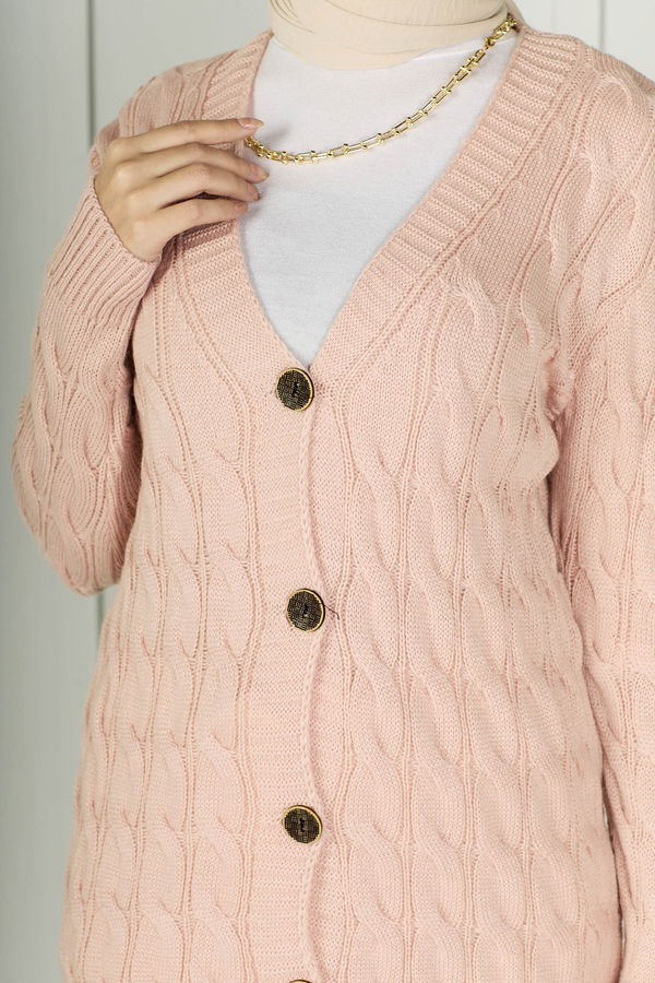Triko Hırka Pembe - 21755 PEMBE