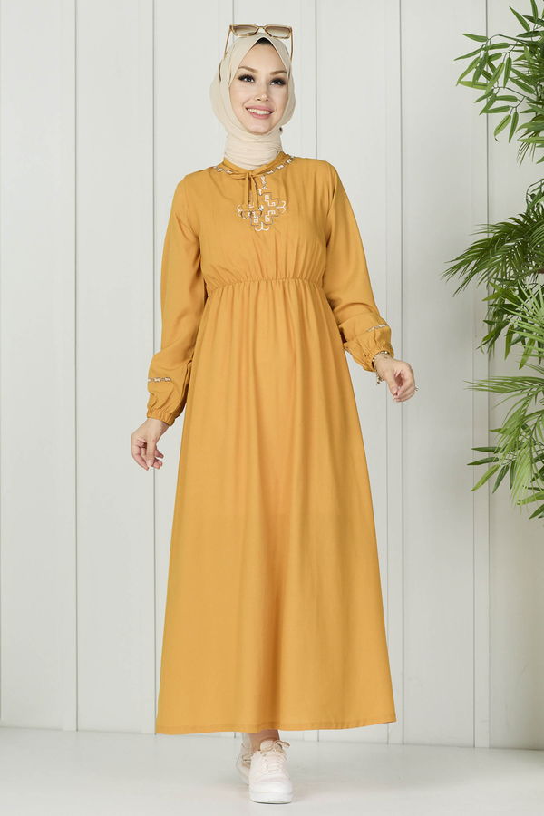 Elbise Sarı - 10302 Sarı