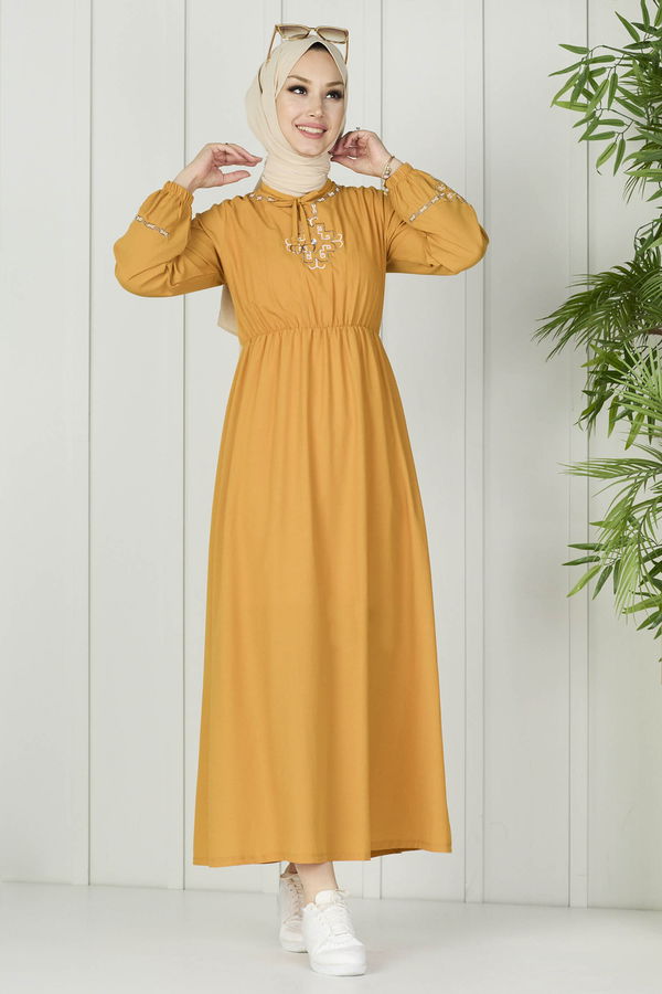 Elbise Sarı - 10302 Sarı