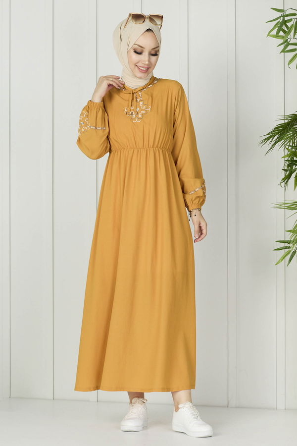 Elbise Sarı - 10302 Sarı
