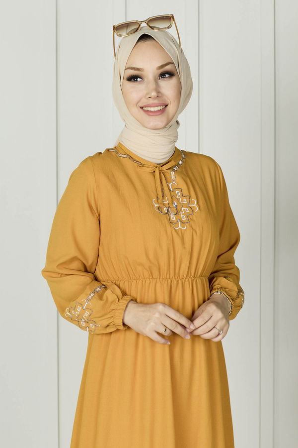 Elbise Sarı - 10302 Sarı