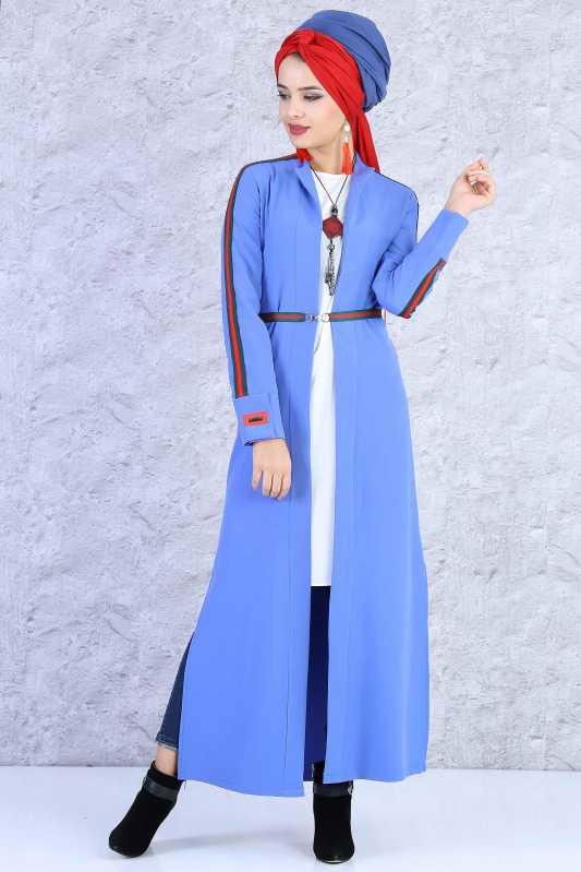 (2 Parça) Ceket ve Tunik Kombin - Mavi 02 0796 Mavi - 796