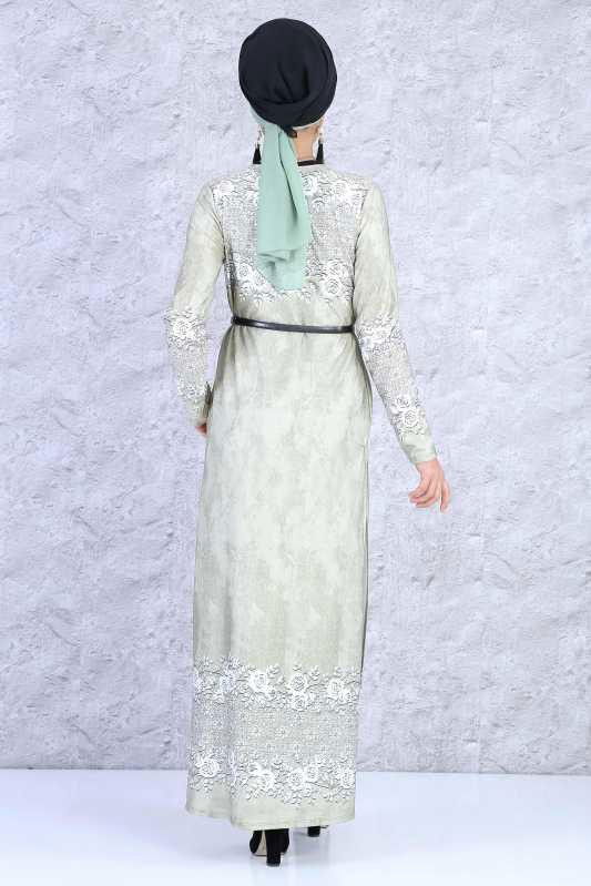 Hırka Tunik Kolye Kombin Yeşil - 5084 YEŞİL