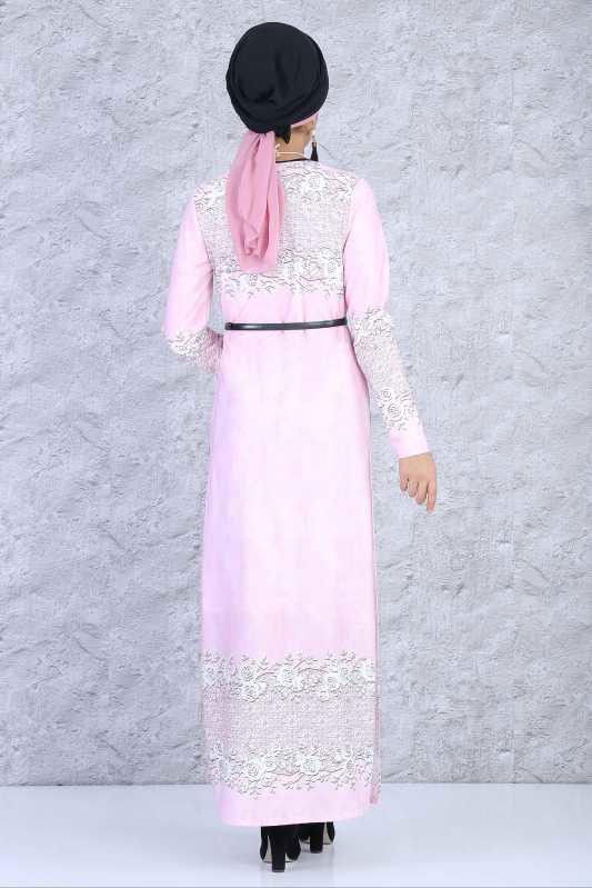 Hırka Tunik Kolye Kombin Pembe - 5084