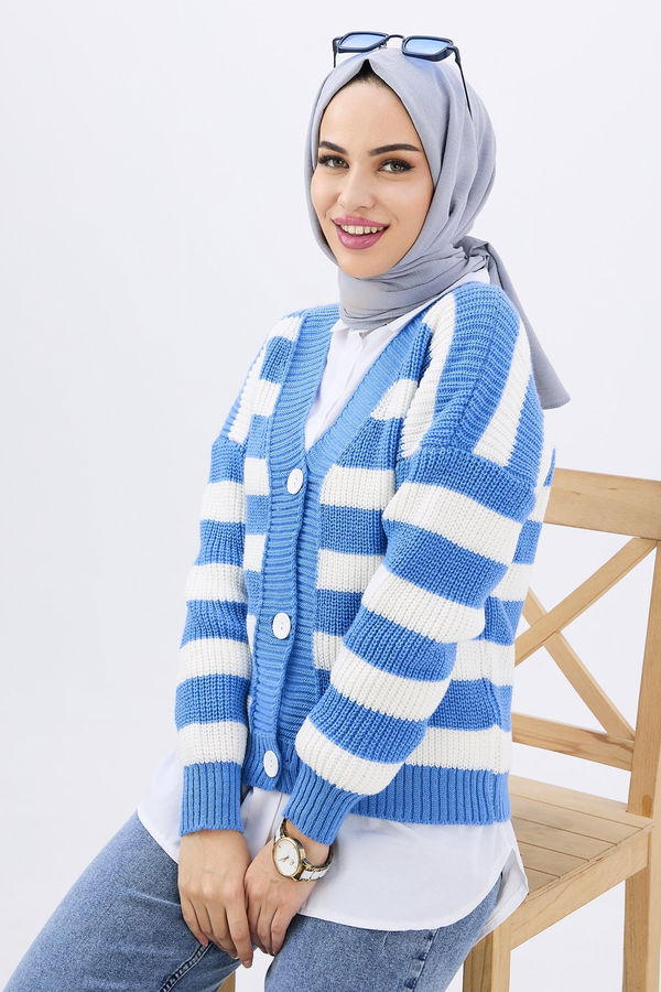 Triko Hırka Mavi - 21807 MAVİ