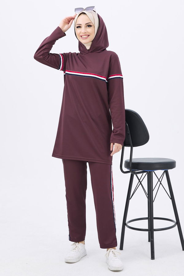 Tunik+Pantolon Kahverengi - 11179