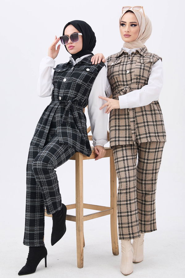 Yelek+Pantolon Siyah - 11203