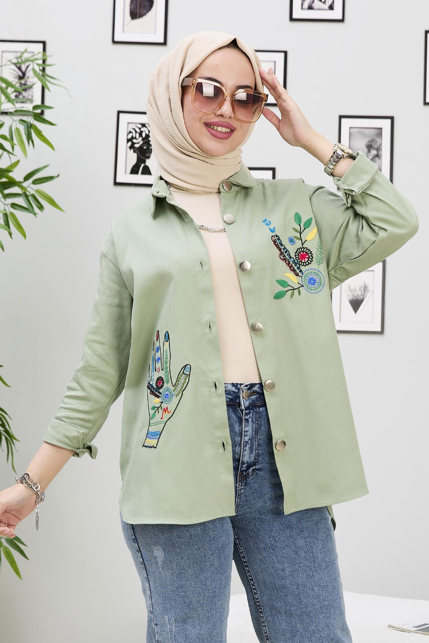 Gömlek Yeşil - 21877 YEŞİL