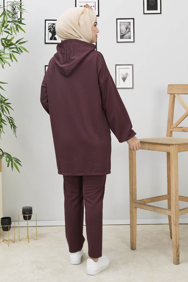 Tunik+Pantolon Kahverengi - 11181 KAHVERENGİ