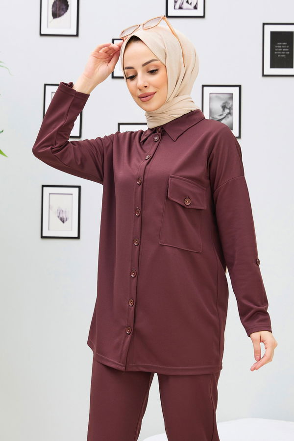 Tunik Pantolon Kahverengi - 11337