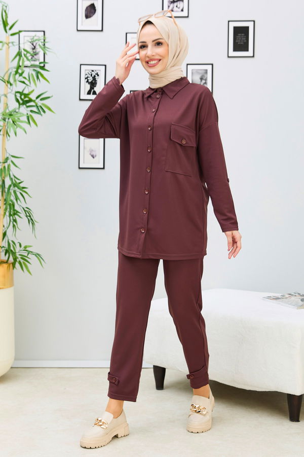 Tunik Pantolon Kahverengi - 11337