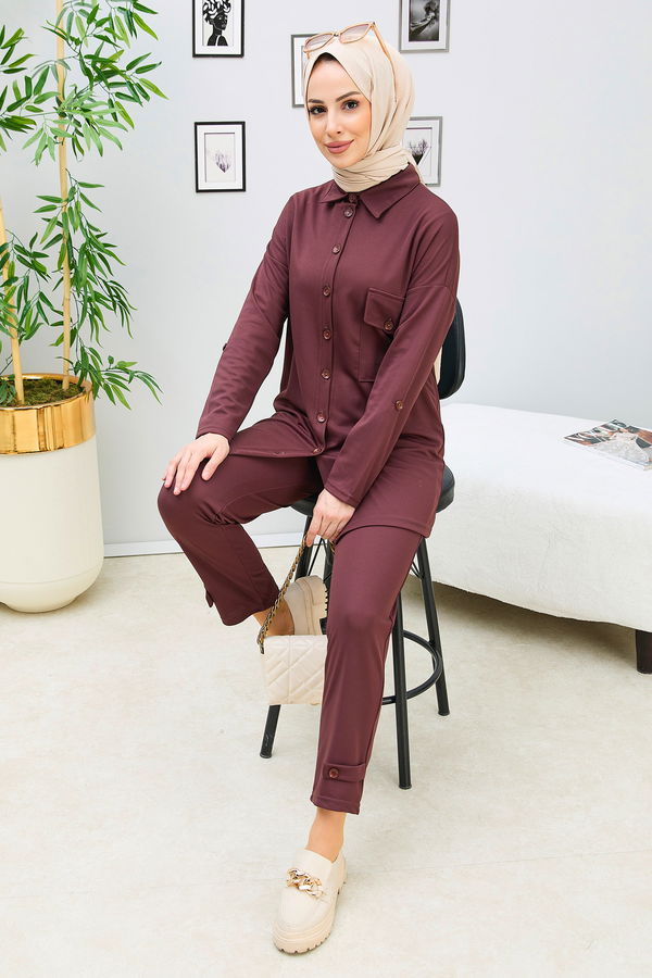 Tunik Pantolon Kahverengi - 11337