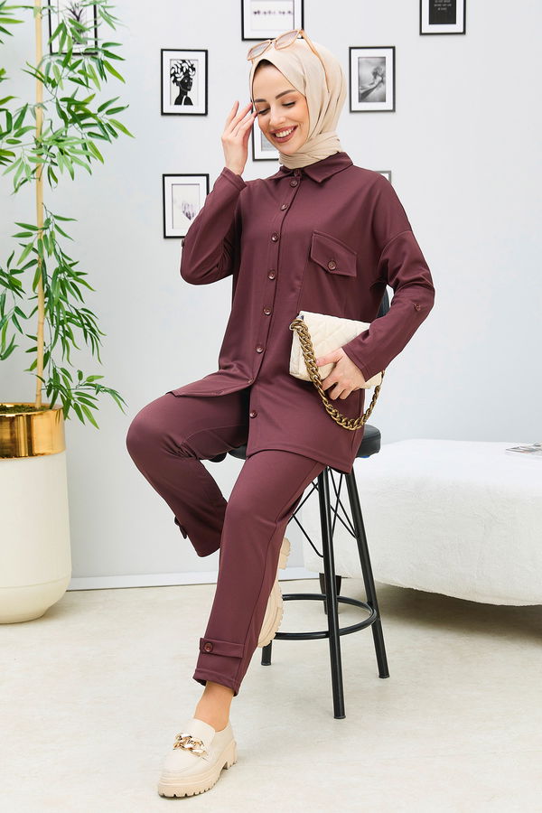 Tunik Pantolon Kahverengi - 11337