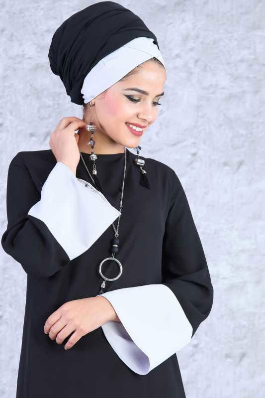 (3 Parça) Tunik, Pantolon, Bone Kombin - Siyah Gri 02 0816 Siyah - 816 SİYAH