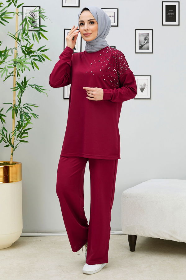 Tunik Pantolon Bordo - 11333 BORDO