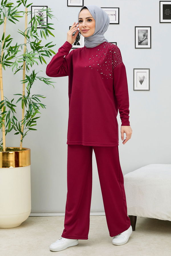 Tunik Pantolon Bordo - 11333 BORDO