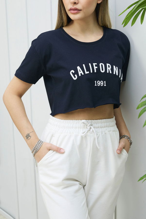 Crop Lacivert - 21912