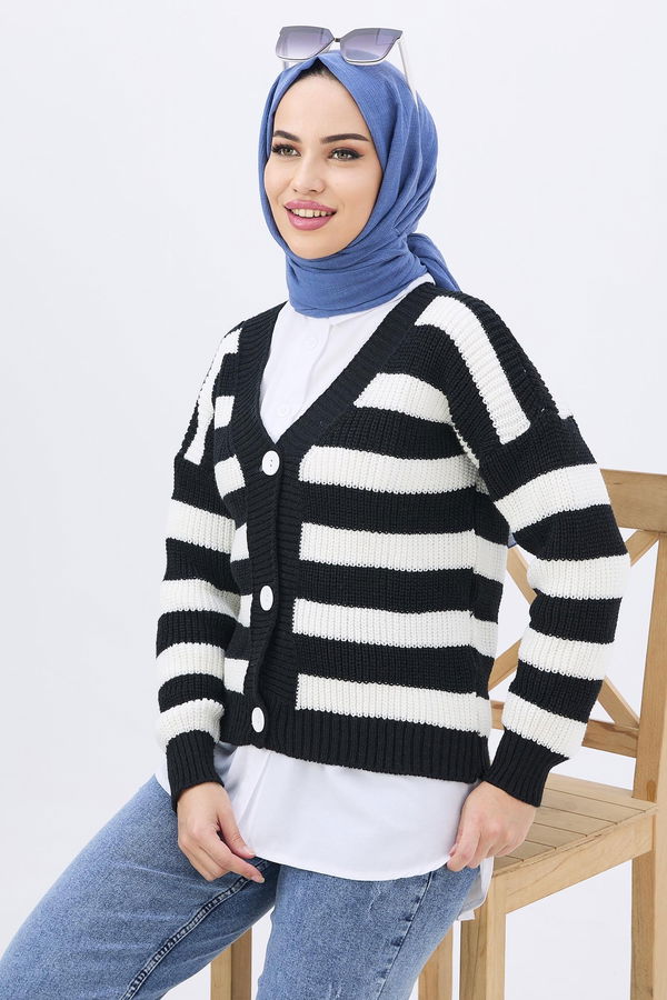 Triko Hırka Siyah - 21807 SİYAH