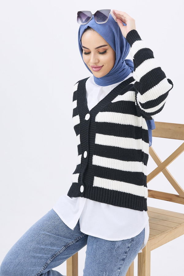 Triko Hırka Siyah - 21807 SİYAH