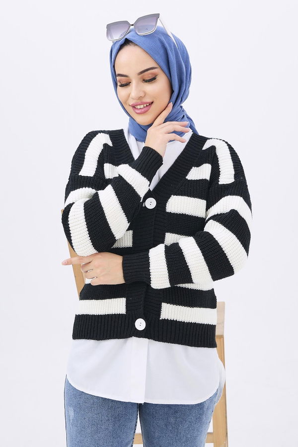 Triko Hırka Siyah - 21807 SİYAH