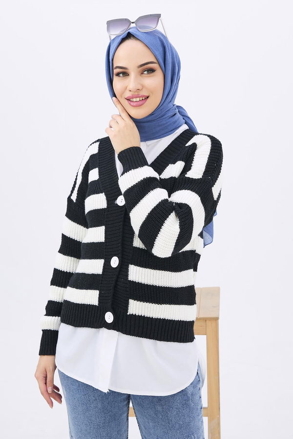 Triko Hırka Siyah - 21807 SİYAH
