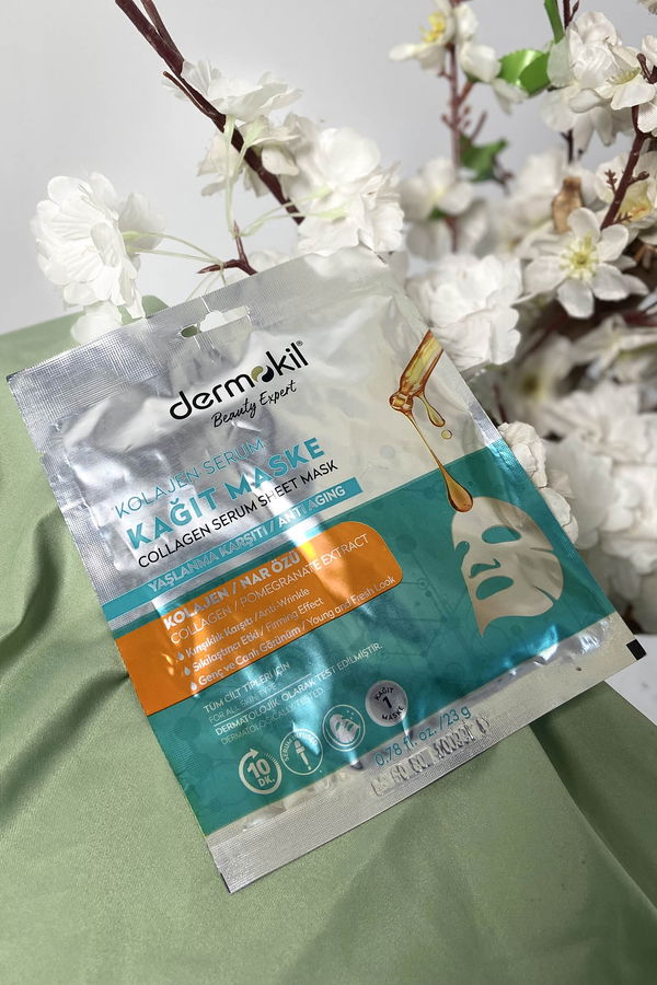çok Renkli DERMOKİL Kolajen Serum Kağıt Maske 28 gr - 21740 ÇOK RENKLİ