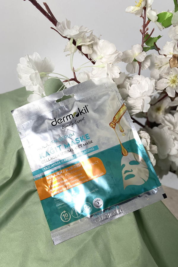 çok Renkli DERMOKİL Kolajen Serum Kağıt Maske 28 gr - 21740 ÇOK RENKLİ
