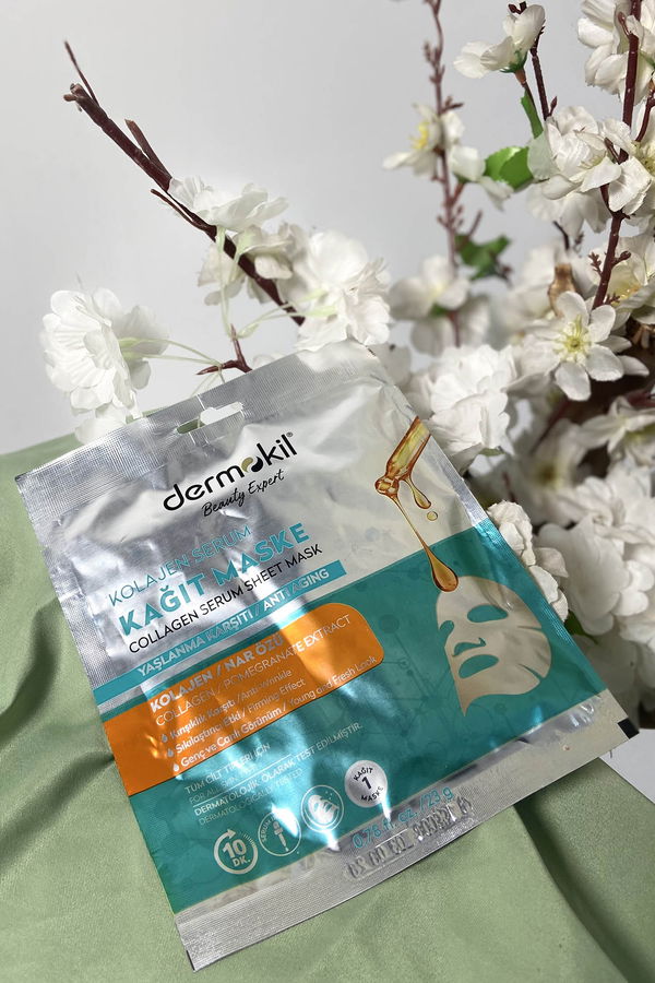 çok Renkli DERMOKİL Kolajen Serum Kağıt Maske 28 gr - 21740 ÇOK RENKLİ