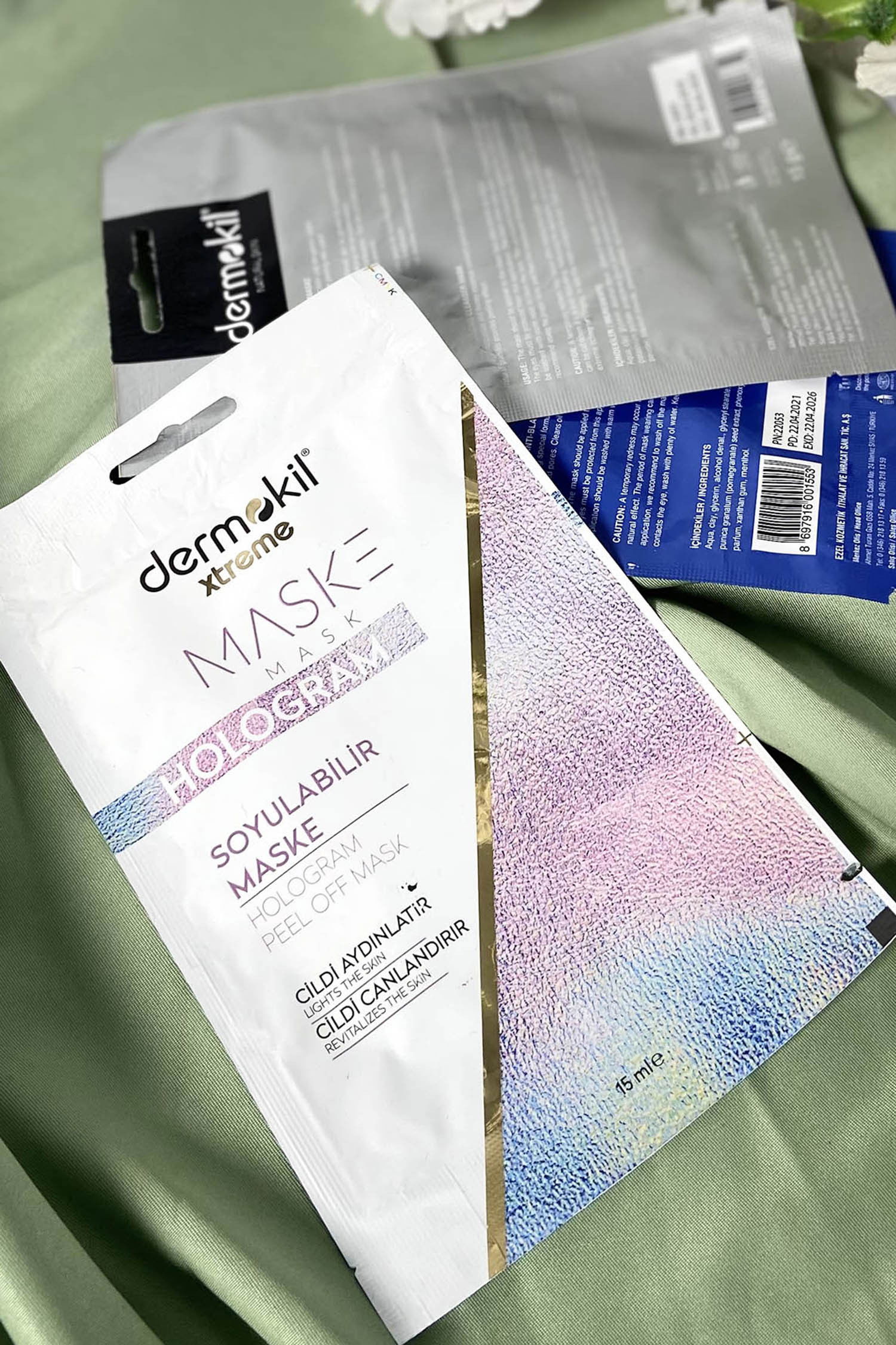 çok Renkli DERMOKİL Hologram Soyulabilir Yüz Maskesi 15 ml - 21748 ÇOK RENKLİ