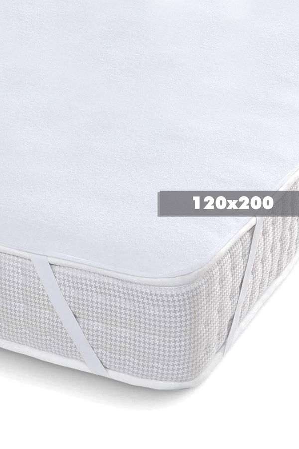 Beyaz Sıvı Geçirmez Köşe Lastikli Çarşaf 120X200  - 21893