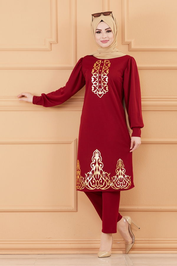 TUNIK PANTOLON Bordo - 3645