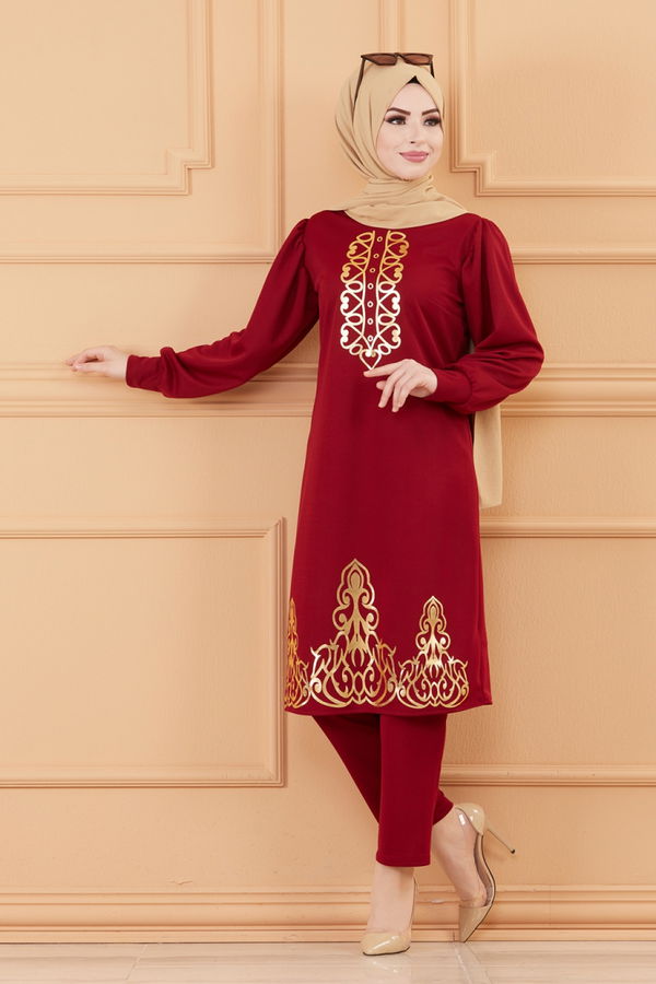 TUNIK PANTOLON Bordo - 3645