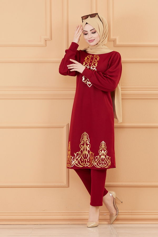 TUNIK PANTOLON Bordo - 3645