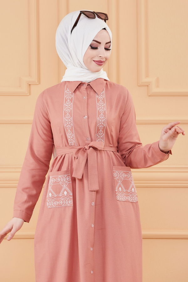 NAKISLI ELBISE Pembe - 3531