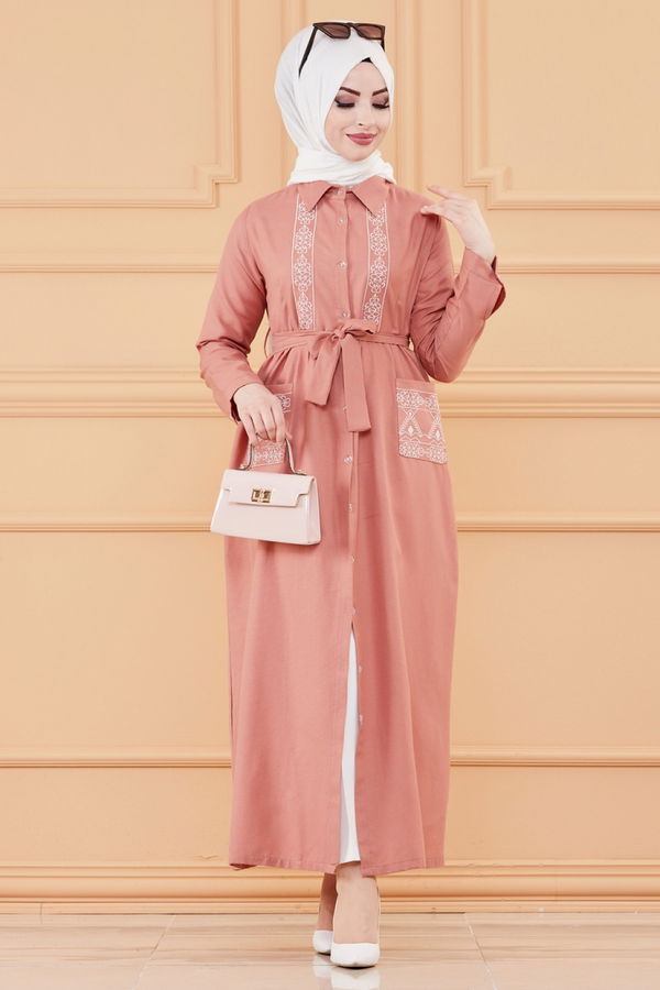 NAKISLI ELBISE Pembe - 3531