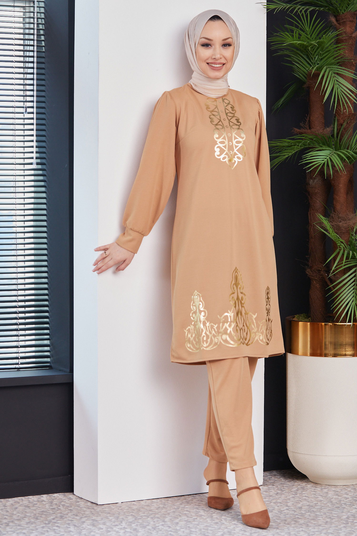 TUNIK PANTOLON Vizon - 3645