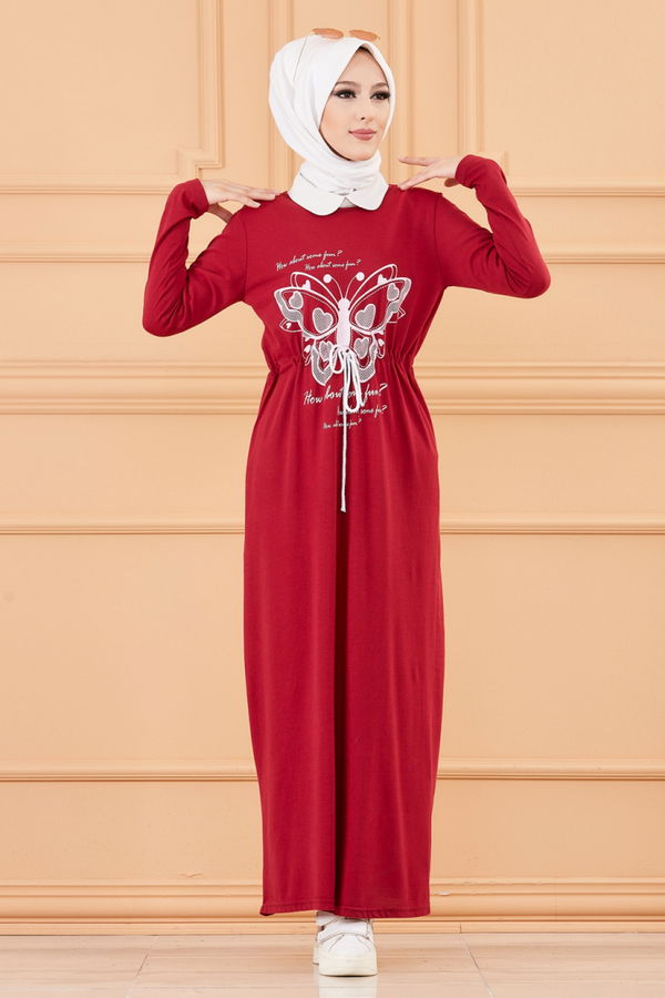 ELBISE Bordo - 3676